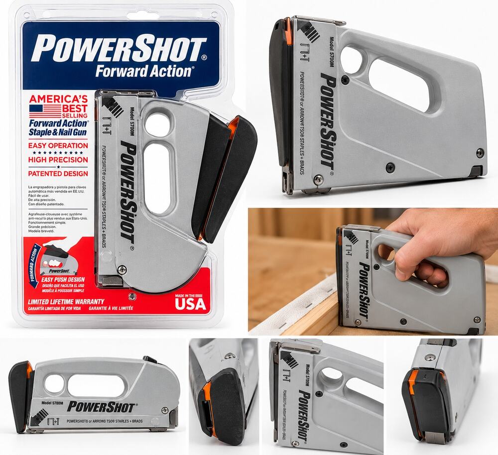 PowerShot Forward Action Staple & Nail Gun Model 5700M – Made in USA